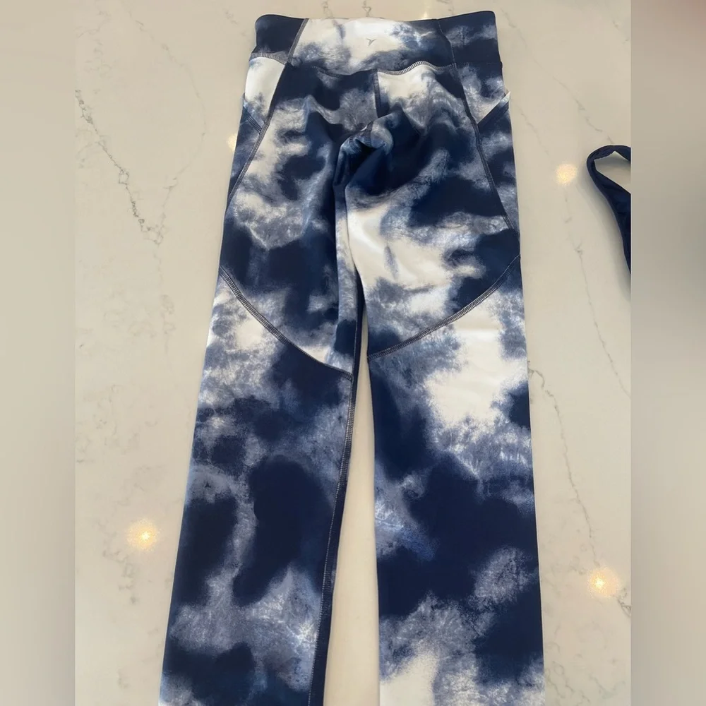 Girls Navy and White Matching Athletic Set